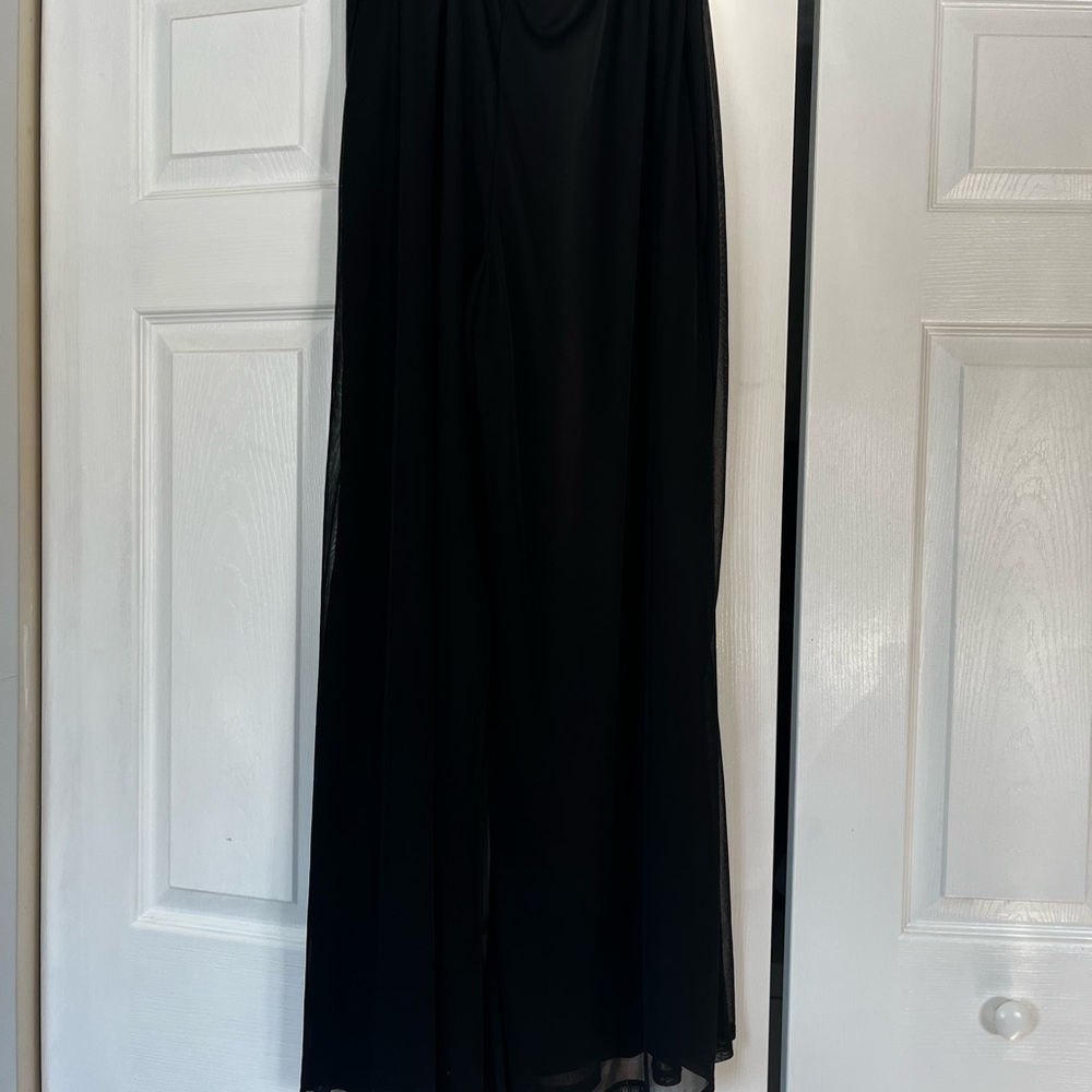 Onyx Nite Elegant Black Wide Leg Pants